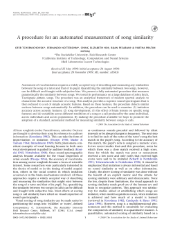 A procedure for an automated measurement of song similarity