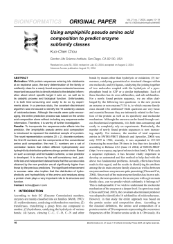 Using amphiphilic pseudo amino acid composition to predict