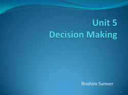 Unit 5 Decision Making