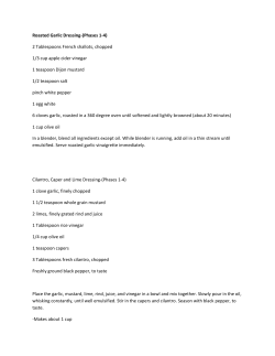 Roasted Garlic Dressing-(Phases 1