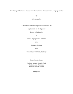 The History of Predicative Possession in Slavic
