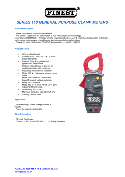 SERIES 110 GENERAL PURPOSE CLAMP METERS