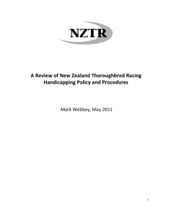 A Review of New Zealand Thoroughbred Racing