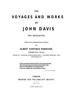 Introduction to John Davis the Navigator