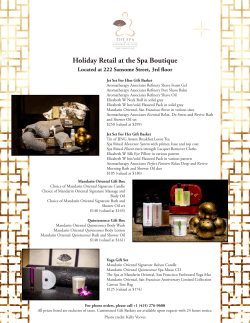 Holiday Retail at the Spa Boutique