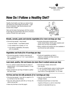 How Do I Follow a Healthy Diet?