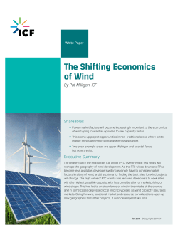 The Shifting Economics of Wind