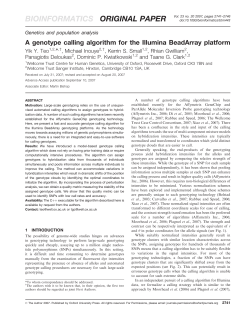 A genotype calling algorithm for the Illumina BeadArray platform