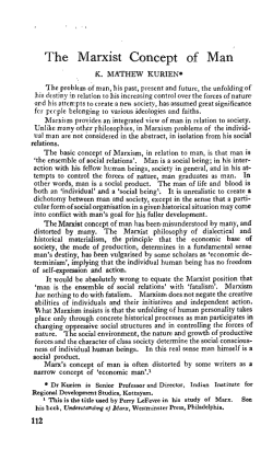 The Marxist Concept of Man