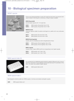 10 - Biological specimen preparation