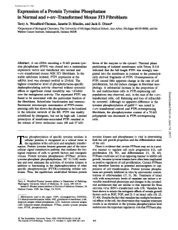 Expression of a Protein Tyrosine Phosphatase in Normal and v