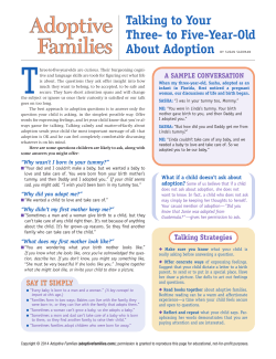 Talking to Your Three- to Five-Year-Old About Adoption