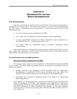 chapter 2 hazardous oil and gas waste determination