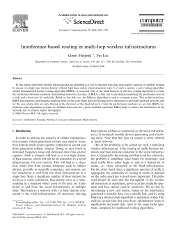 Interference-based routing in multi