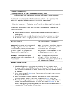 Teacher: Cecilia Haley Teaching Context: ELA 8 -