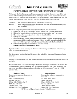 Kids First - Centers for Children and Families