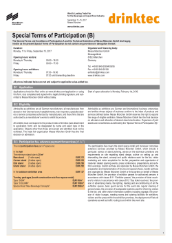 Special Terms of Participation (B)