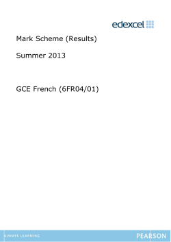 Mark scheme - Edexcel