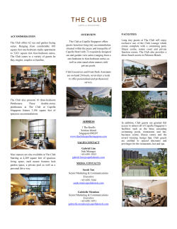 ACCOMMODATION The Club offers 62 sea and