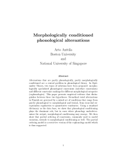 Morphologically conditioned phonological alternations