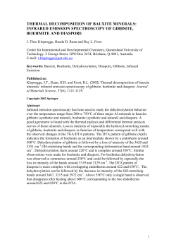 THERMAL DECOMPOSITION OF BAUXITE MINERALS: INFRARED