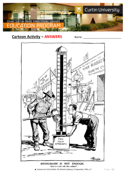 Cartoon Activity &ndash; ANSWERS - John Curtin Prime Ministerial Library