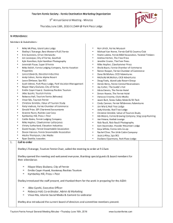 Tourism Fernie Society - Fernie Destination Marketing Organization