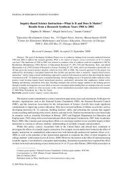 Inquiry-based science instruction-what is it and does it matter