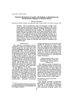 Endocrine Mechanisms in Crayfish, with Emphasis on Reproduction