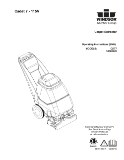 Cadet 7 - 115V - Windsor Karcher Group