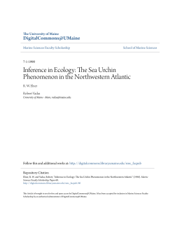 Inference in Ecology: The Sea Urchin Phenomenon in the