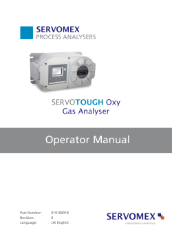 SERVOTOUGH Oxy 1900 Manual