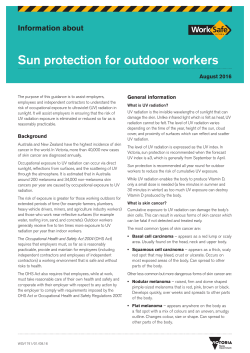 Sun protection for outdoor workers