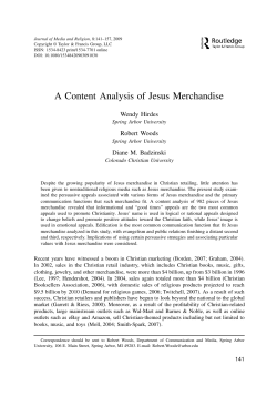 A Content Analysis of Jesus Merchandise