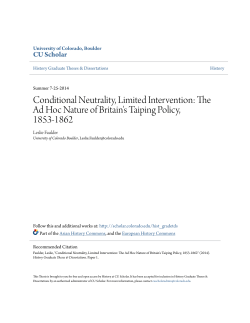 Conditional Neutrality, Limited Intervention: The Ad