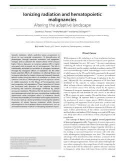 Ionizing ratiation and hematopoietic malignancies. Altering