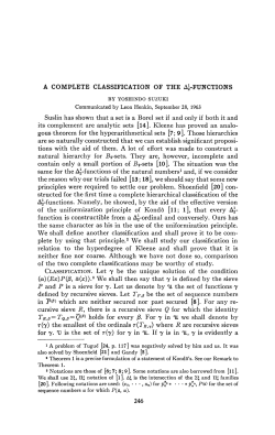 A COMPLETE CLASSIFICATION OF THE A