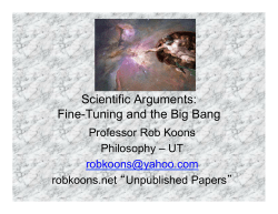 Scientific Arguments: Fine-Tuning and the Big Bang