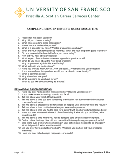Nursing Interview ques