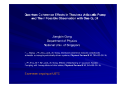 Quantum Coherence Effects in Thouless Adiabatic Pump and Their