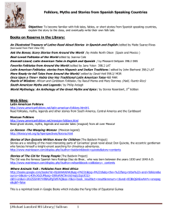 Sullivan 1 Folklore, Myths and Stories from Spanish Speaking