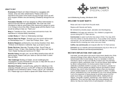 March, 2016 - St Mary`s Episcopal Church, Carden Place, Aberdeen