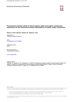 Fluorescence quantum yields of natural organic matter