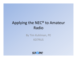 Applying the NEC&reg; to Amateur Radio - SEA-PAC