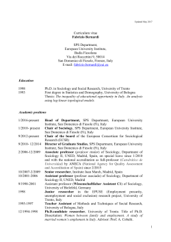 Detailed CV - European University Institute