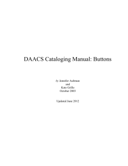 DAACS Cataloging Manual: Buttons