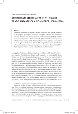 AMSTERDAM MERCHANTS IN THE SLAVE TRADE AND AFRICAN