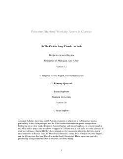 Literary Quarrels - Princeton University