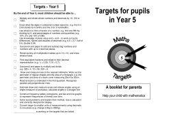 Targets for pupils in Year 5