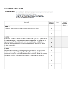 Grade 5 Quarter 2 Math Post-Test 5.NBT.4 Use place values